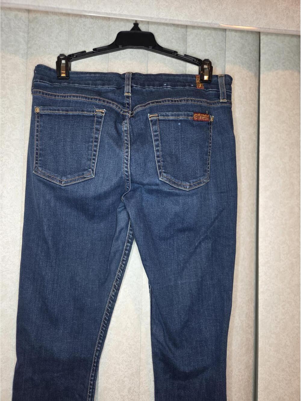 7 For All Mankind Dark Wash the ankle Skinny Jeans Size 28 - Picture 4 of 8